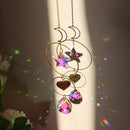 Metal Rainbow Collection Hanging Star Moon Crystal Prisms Home Decor (38) Newly
