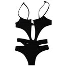 Women One Piece Swimwear High Cut Monokini Backless Swimsuit Bikini Set M Newly