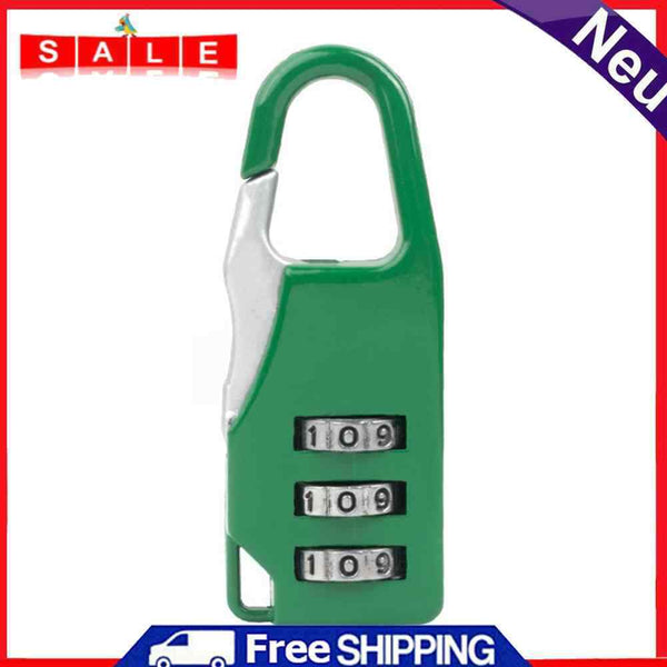 Mini 3 Digit Combination Padlock Zinc Alloy Travel Luggage Locker Security Lock