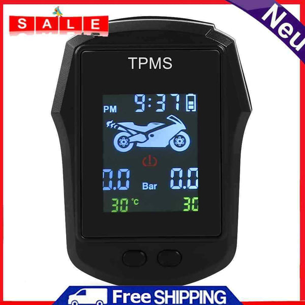 Waterproof Motorcycle TPMS Tire Pressure Monitoring System with External Sensors