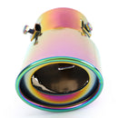 Burnt Multicolor Bent Stainless Steel Car Auto Exhaust Tip Muffler Silencer