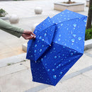 Portable Rain Umbrella Hat Foldable Outdoor Sun Shade Head Cap (Dark Blue) Newly
