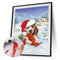 Christmas Puppy Oil Paint By Numbers Kits Canvas Drawing DIY Coloring Pictures