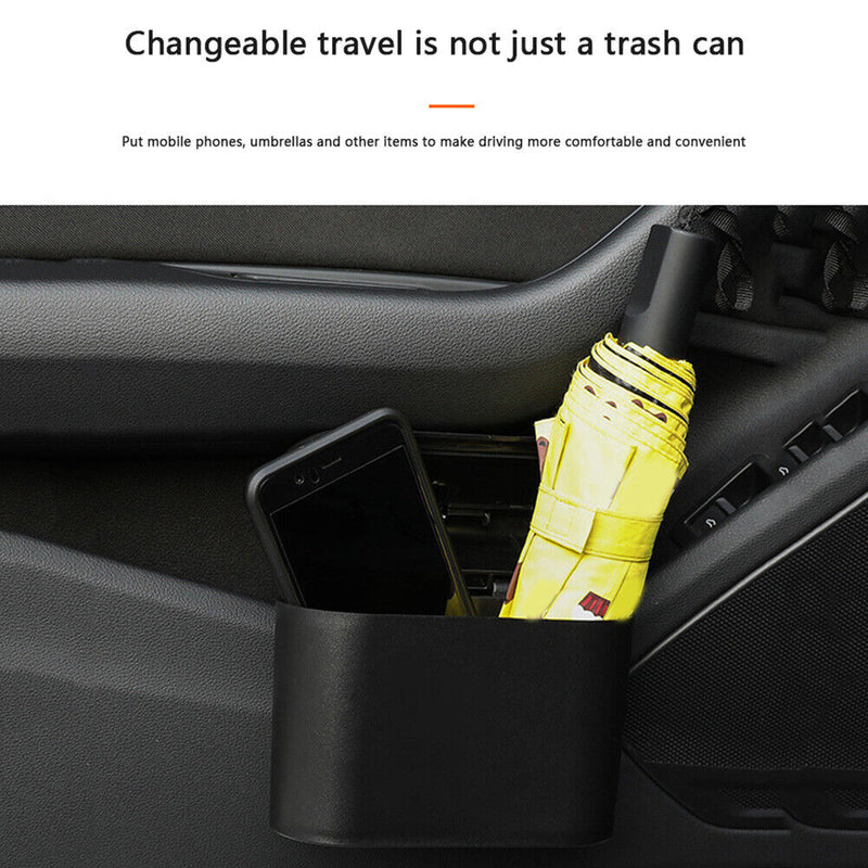 Car Trash Can Bin Hanging Vehicle Garbage Storage Box Auto Waste Organizer