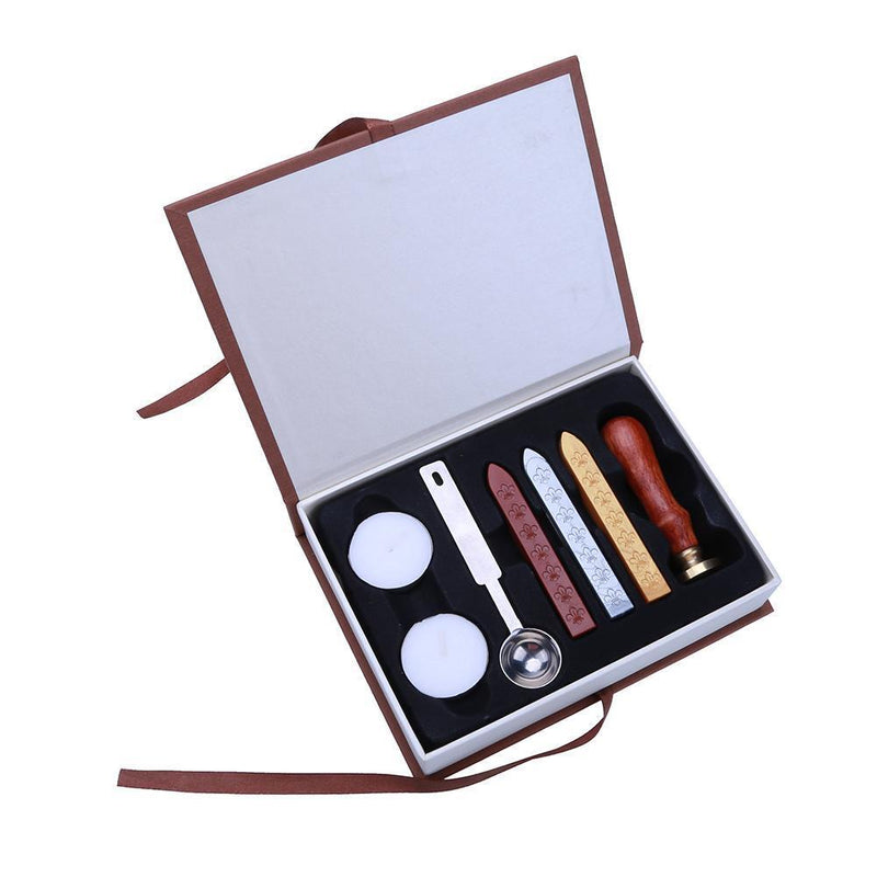 English Alphabets Five-petaled Flower Metal Hot Sealing Wax Clear Stamps(L)