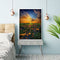 Flower Sunrise Drawing Frameless DIY Oil Paint by Numbers Canvas Home Decor