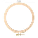 DIY Wooden Cross Stitch Frame Needlework Hoop Ring Embroidery Tool(12.5cm)