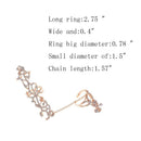 Jewelry Wedding Party Bride Ring Rhinestone Double Finger Conjoined Ring