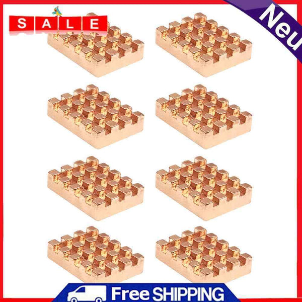 8pcs Pure Copper Laptop Notebook Cooler Heat Sink Memory IC Chipset Radiator