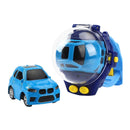 4CH 1/58 Wrist Watch Controlled 5km/h 2.4G RC Small Racing Car (Blue 02)