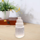 Selenite Tower Lamp Quartz Crystal Ornaments Craft Reiki Healing Home Decor