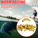 50pcs 2.4cm 0.5g Maggot Bionic Fishing Lures Artificial Soft Bait (Beige) Newly