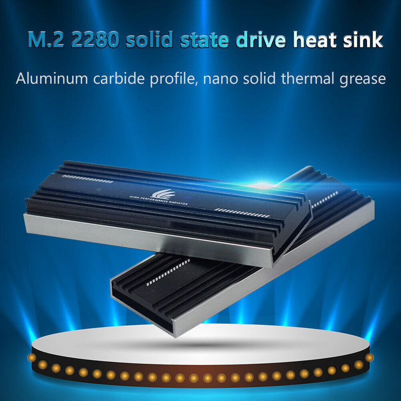 M.2 SSD Heatsink Cooler M2 2280 Solid State Hard Disk Radiator Thermal Pad Newly
