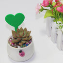 100pcs Plant Markers Garden Vegetable Heart Shape Tag Yard Label (Green)