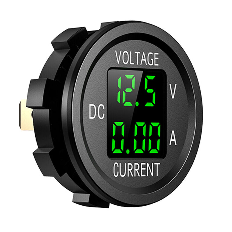 D6 Digital Voltmeter Ammeter Volt Current Panel Meter for Car Truck (Green)