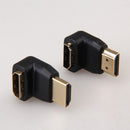 90 Degree + 270 Degree HDMI-compatible Male to Female Right Angle Adapter C