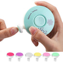 Electric Baby Manicure Nail Trimmer Polisher Kit for Infant (Mint Green) Newly