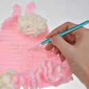 Knitting Bag Yarn Wool Crochet Storage Sewing Needle DIY Organizer (Purple)