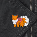 Nine Tail Fox Brooches Cartoon Animal Enamel Clothes Pin Jewelry (Style 2)