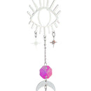 #A Wind Chime Crystal Light Catcher Butterfly Devil Eye Ornaments Craft Home Dec