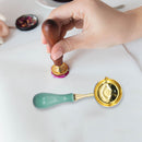 Sealing Wax Spoon Solid Wood Retro Wax Spoon Decorative Stamp Craft (Green)