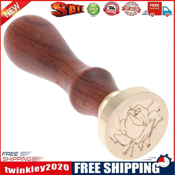 Copper Head Stamp DIY Paint Wax Envelope Sealing Seal with Wood Handle(m003