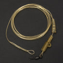 1m Carp Fishing Line Leader Fluorocarbon Wire with Clips Quick Change Swivels