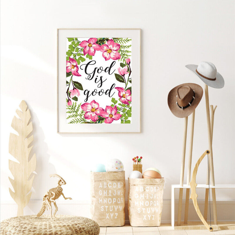 DIY Full Round Drill Diamond Painting Flower and Letter Handmade Room Decor Art