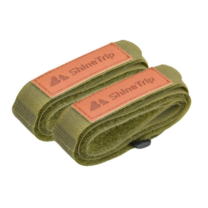 2x Nylon Fixing Strap Quick Release Outdoor Tent Cargo Luggage Belt (Khaki)