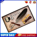 Fountain Pen Set Calligraphy Feather Writing Dip Pen for DIY Craft (G)