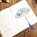 Fan Shaped Bookmark Needlework Embroidery Crafts Counted DIY Cross-Stitching