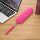 Adjustable Stretch Microfiber Duster Static Suction Dusting Brush (Rose Red