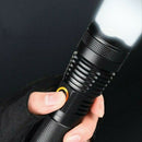 Rechargeable USB Zoom Torch Power Display Camping Lamp Powerful LED Flashlight