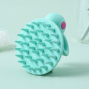 Silicone Head Scalp Massage Brush Shampoo Hair Washing Bath Comb (Green) Newly