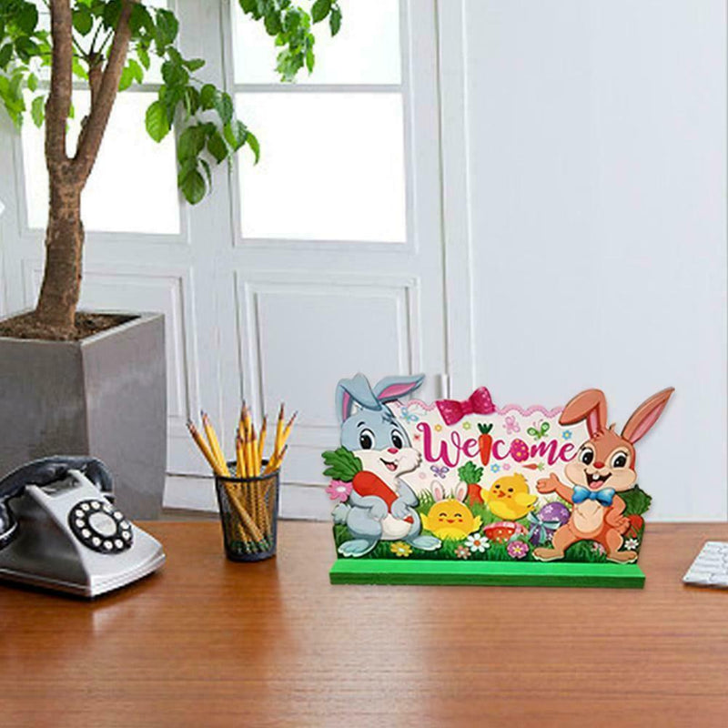 Wooden Easter Egg Easter Chick Valentines Day Gifts Happy Easter Ornament P8I5