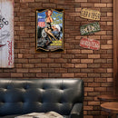 Home Weatherproof Retro Chic Sexy Beauty Sign Iron Painting Drawing (B)