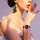 Star Sky Rhinestone Dial Quartz Watch Women PU Leather Strap Analog Wristwatch