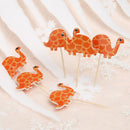 24pcs Dinosaur Cupcake Picks Animal Cake Cartoon Cupcake Stakes Card Birth