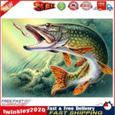 5D Fish Bite Hook Diamond Painting Embroidery DIY Cross Stitch Home Decor Newly