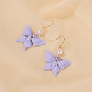 1 Pair Ears Accessories Cute Butterfly Earrings Fresh Eardrops Dangling Earrings