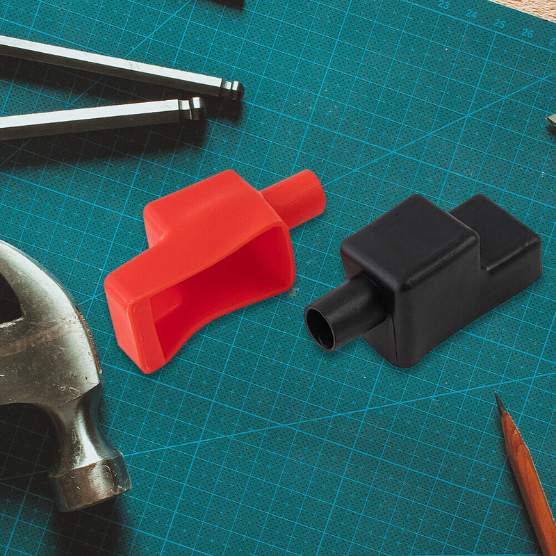 2pcs Car Battery Negative Positive Terminal Covers Insulating Replacement Tools