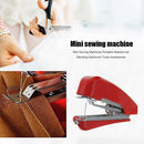 Mini Sewing Machines Portable Needlework Mending Handworking Tools (Red)