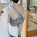 Fashion Animal Pattern Print Underarm Bag Women Casual Hobos Shape Small Purse