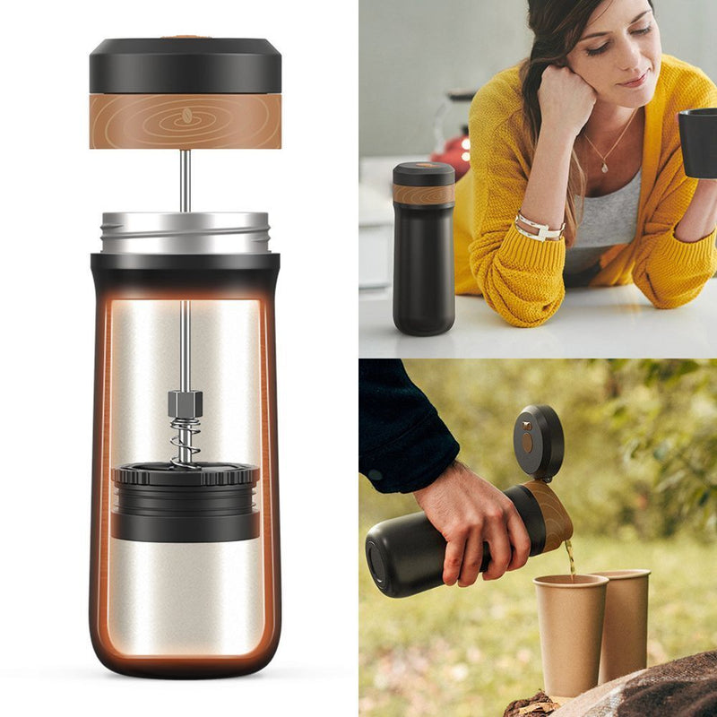 with Filter Self-Lock Espresso Coffee Tea Maker 320ML French Press Coffee Maker