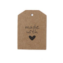 Wedding Supplies Kraft Paper Blank Label Made with Love Hang Tags Gift Cards
