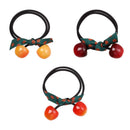 Cute Hair Accessories Women Korean Hair Rope Hair Ring Cherry High Elastic