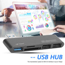 For Computer PC USB 3.0 HUB Converter Dock 3 USB 3.0 SD TF Card Reader Splitter