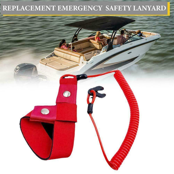 Boat Kill Engine Stop Switch Safety Lanyard Emergency Switch Flame Flameout A8F7
