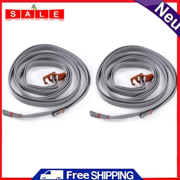 2pcs Cargo Tie Down Lash Belt with Buckle Travel Luggage Strap (Orange)