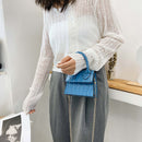 Women Mini Totes Handbag Solid PU Crossbody Chain Purse Shoulder Top-handle Bags